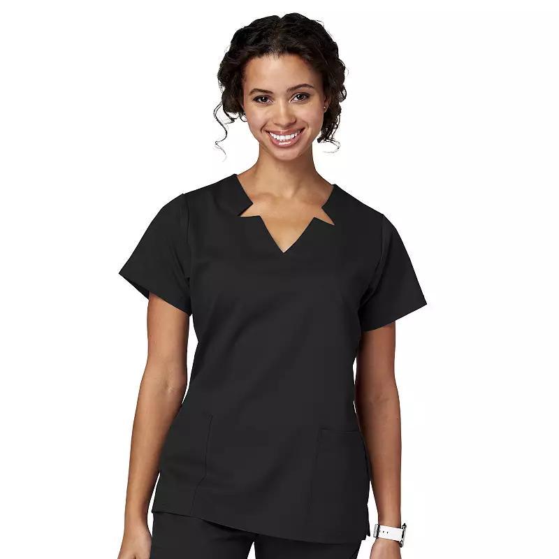 Womens Meta Labwear Notch Neck Short Sleeve Scrubs Top 15201 Product Image