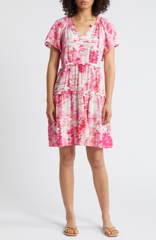 beachlunchlounge Womens Camila Floral Flutter Sleeve Dress Product Image