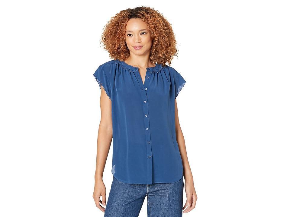 Joie Calais Top (Estate Blue) Women's Clothing Product Image