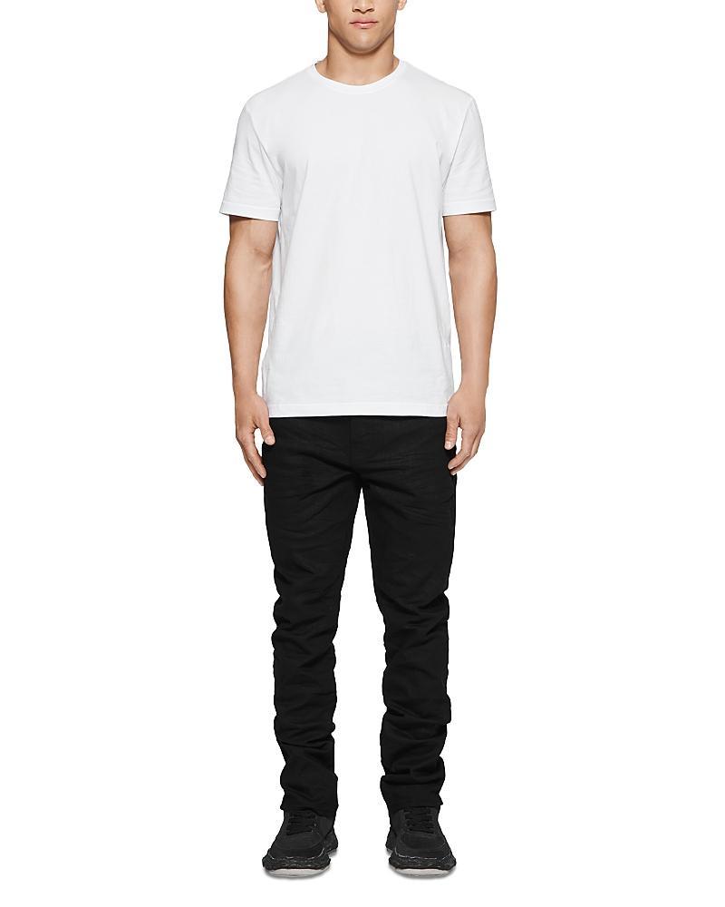 Men's P005 Black Raw Slim-Fit Jeans Product Image