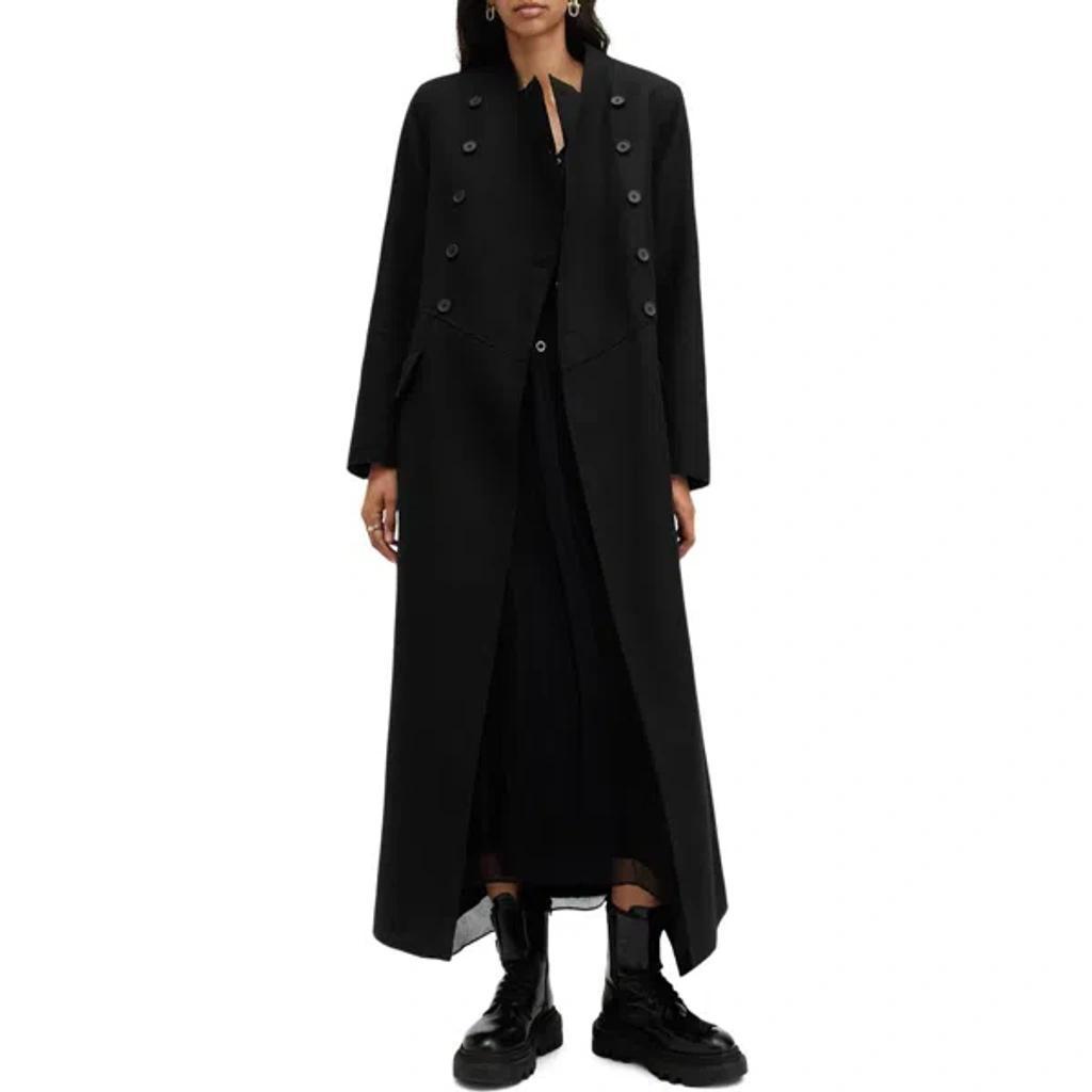 Blaize Longline Wool Blend Coat In Black Product Image