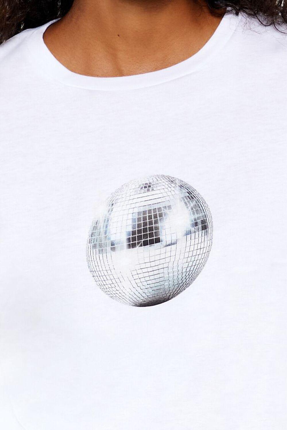 Disco Ball Graphic Cropped Tee | Forever 21 Product Image