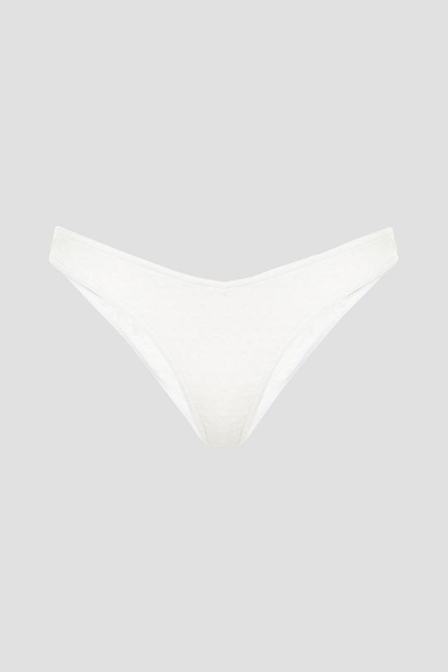 Stretch-jacquard Low-rise Bikini Briefs In White Product Image