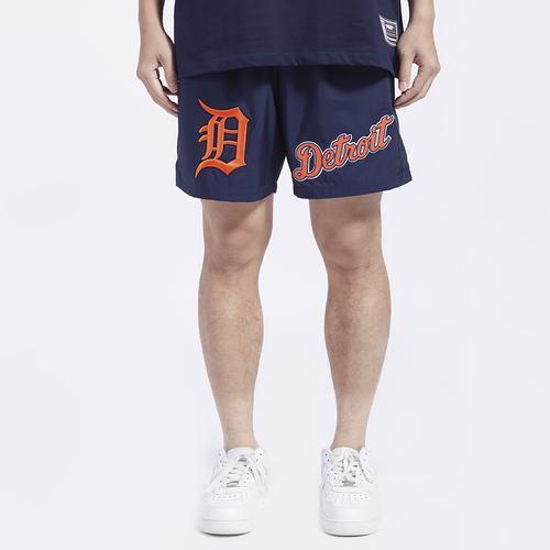 Pro Standard Mens Pro Standard Detroit Tigers Dbl Logo Woven Short - Mens Navy/Navy Product Image