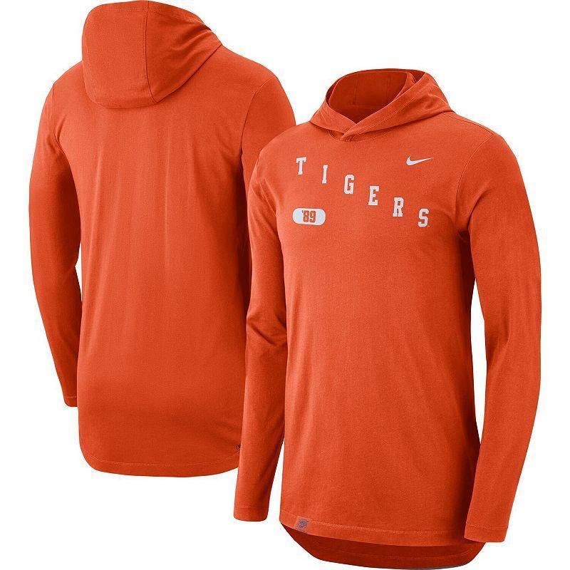 Mens Nike Clemson Tigers Team Performance Long Sleeve Hoodie T-Shirt Product Image