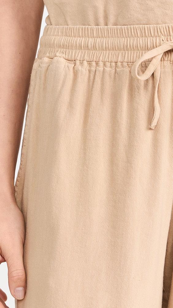 MONROW Linen Wide Leg Pants | Shopbop Product Image