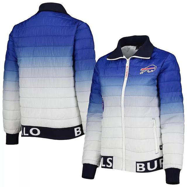 Womens The Wild Collective Royal/White Buffalo Bills Color Block Full-Zip Puffer Jacket Product Image