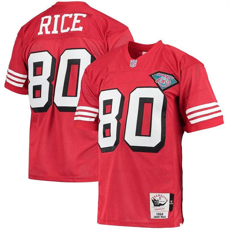 Mens Mitchell & Ness Jerry Rice Scarlet San Francisco 49ers 1994 Authentic Retired Player Jersey Product Image