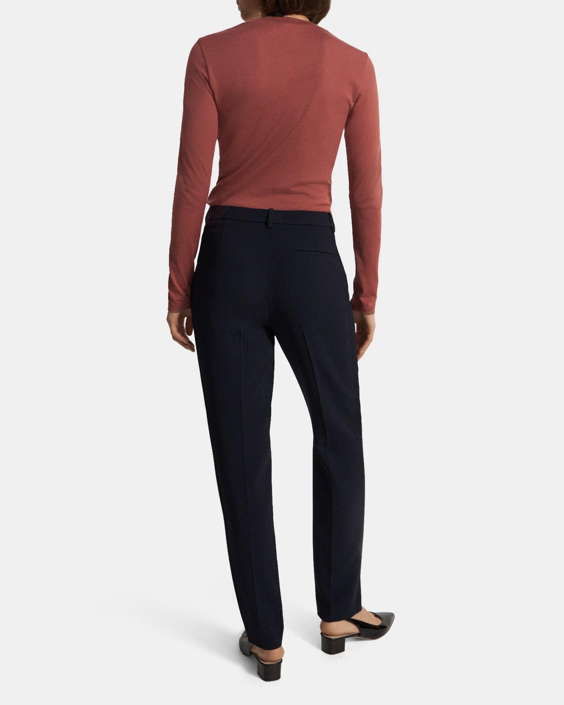 Slim Full Length Pant in Crepe Product Image