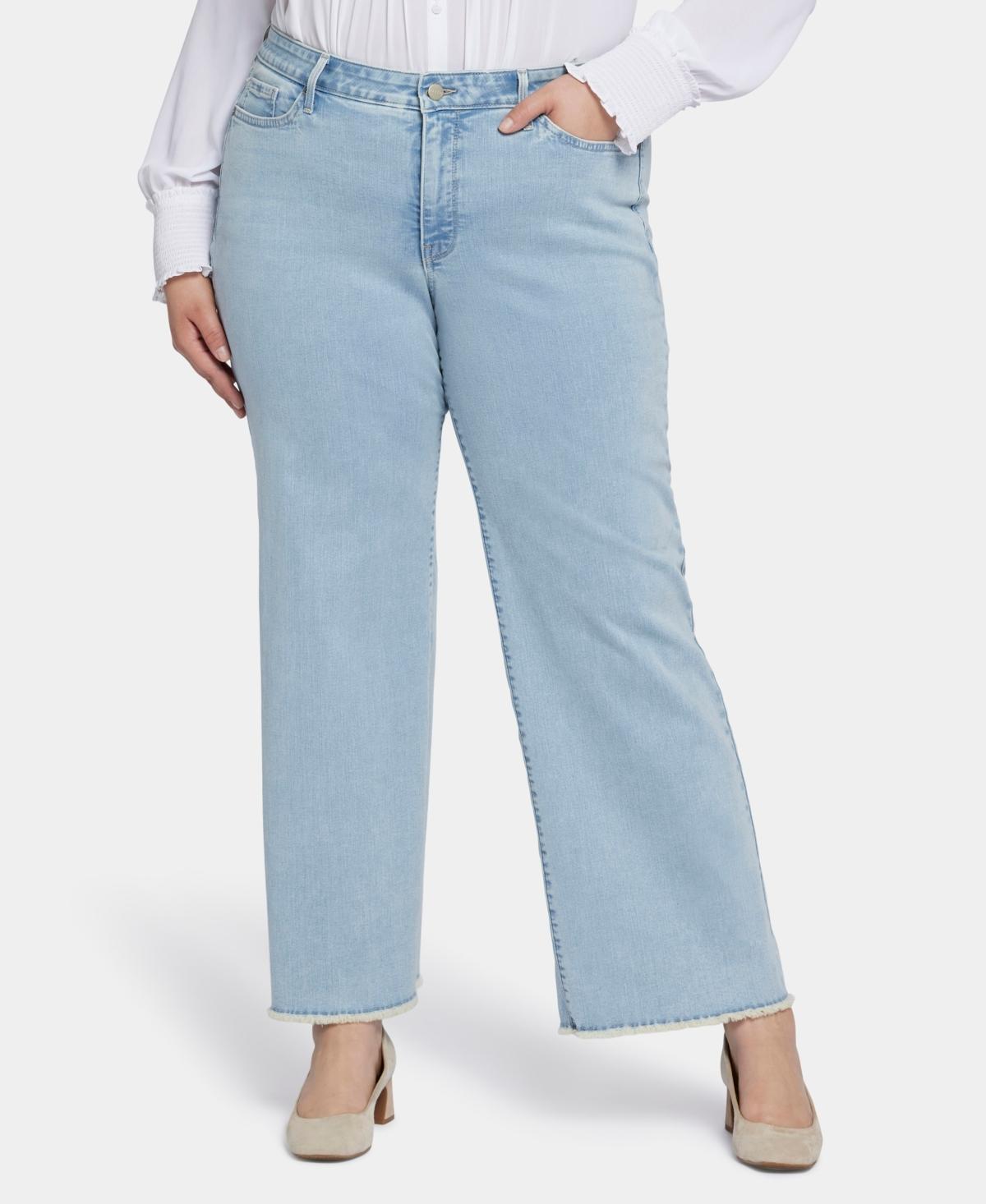 NYDJ Teresa Fray Hem Ankle Wide Leg Jeans Product Image