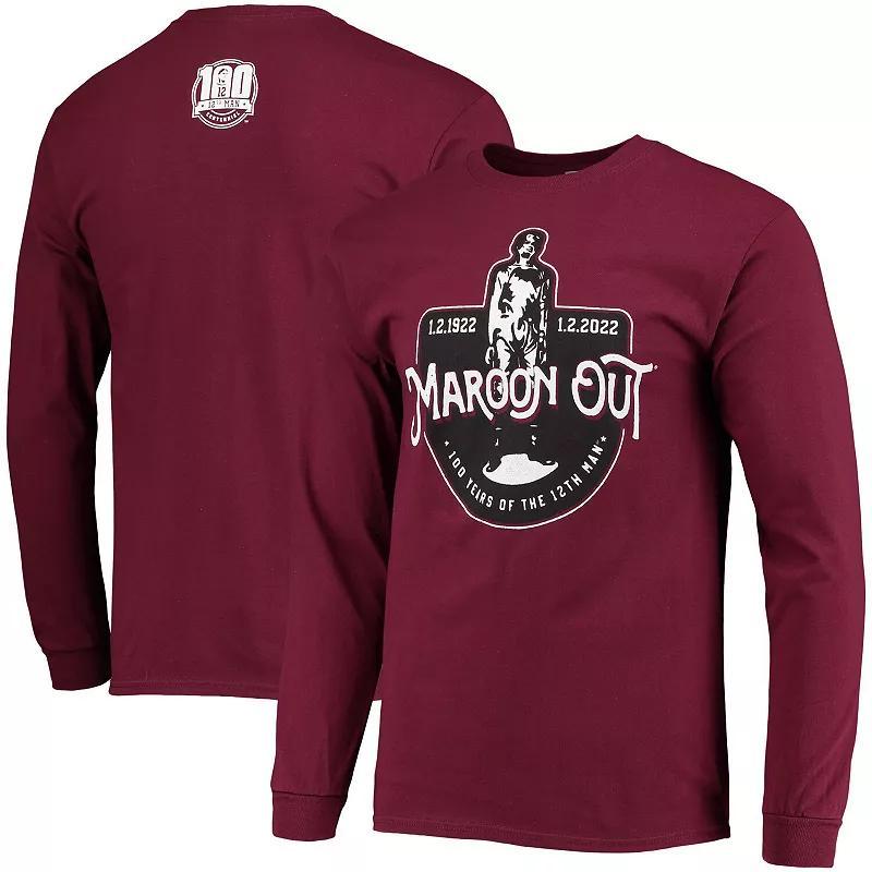 Mens Texas A&M Aggies 2022 Maroon Out 100 Years of the 12th Man Long Sleeve T-Shirt Product Image