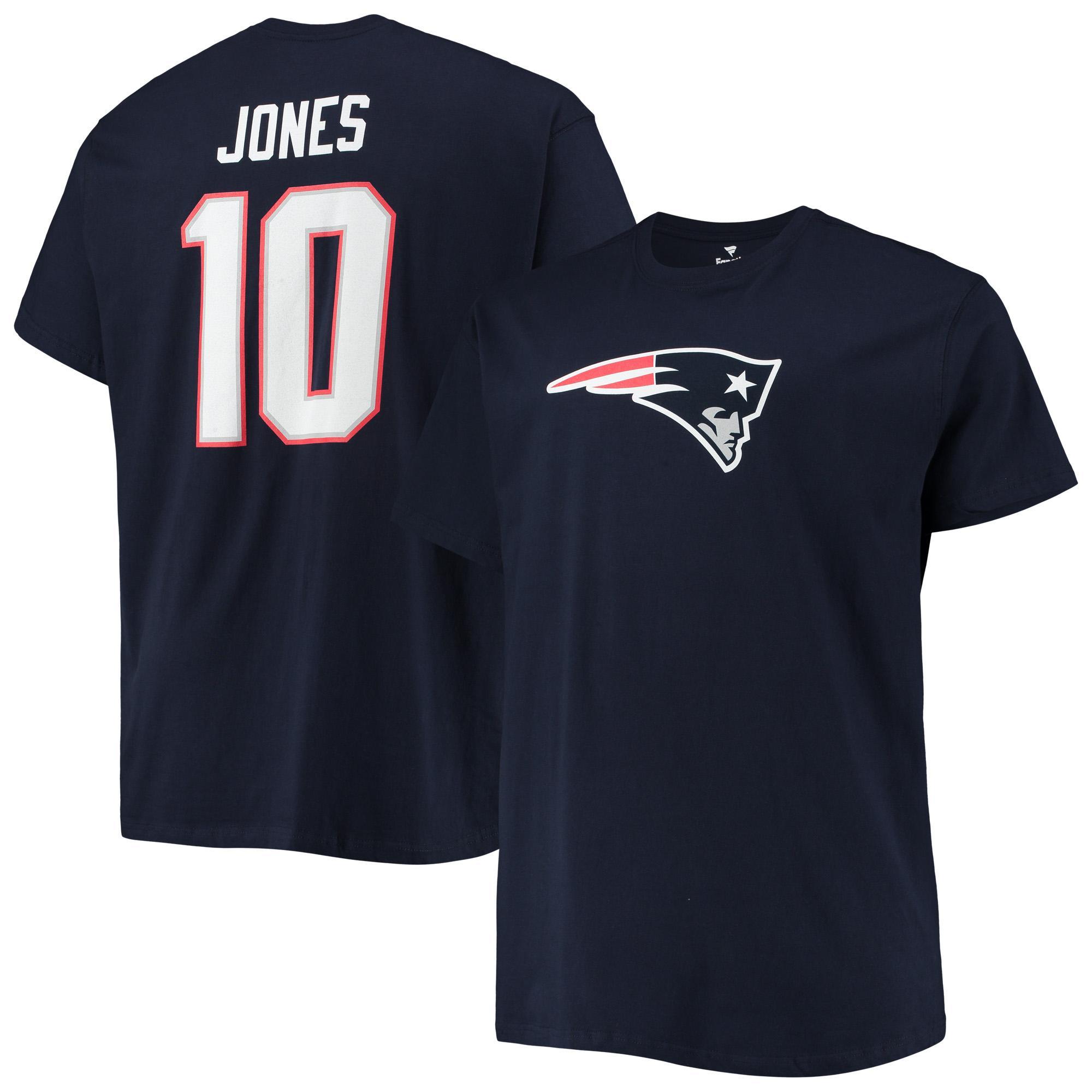 Men's Fanatics Branded Mac Jones Navy New England Patriots Big & Tall Player Name & Number T-Shirt Product Image