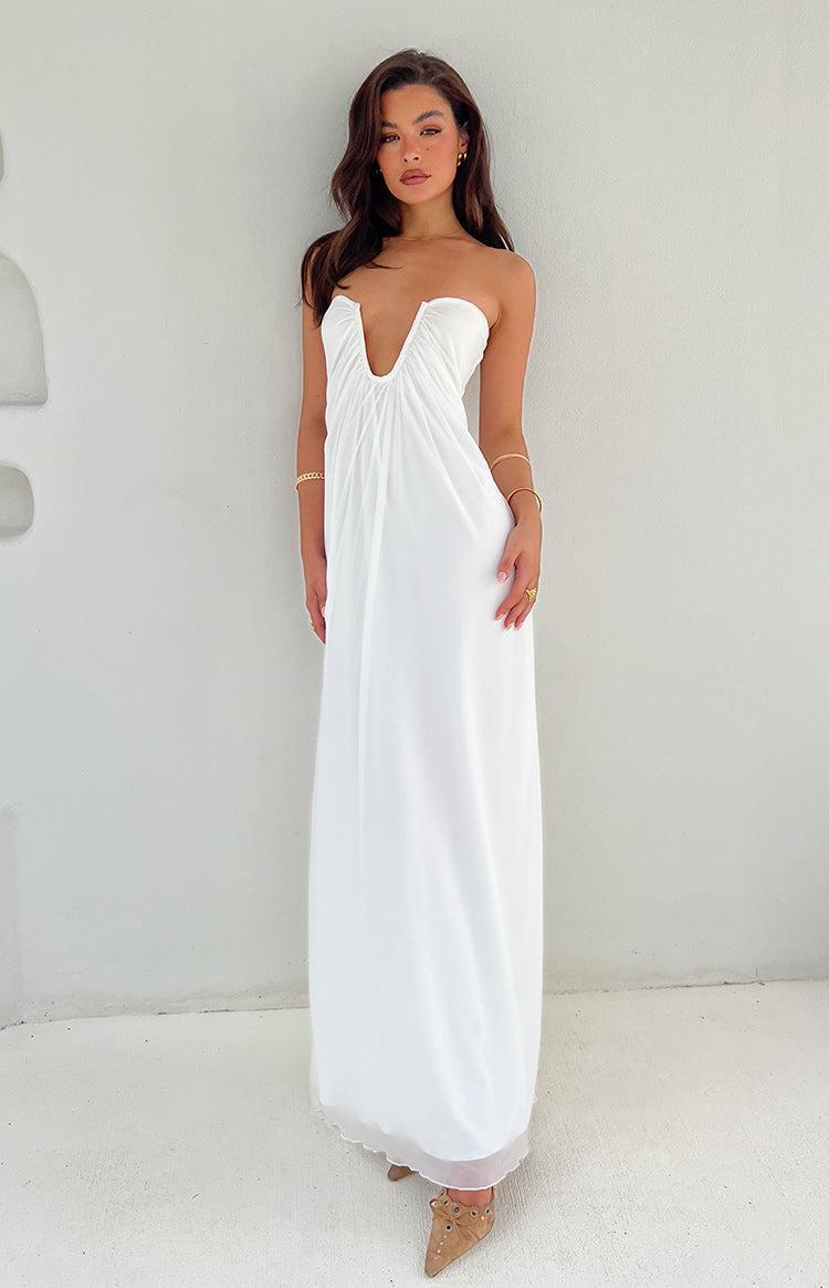 Braelyn White Strapless Maxi Dress Product Image