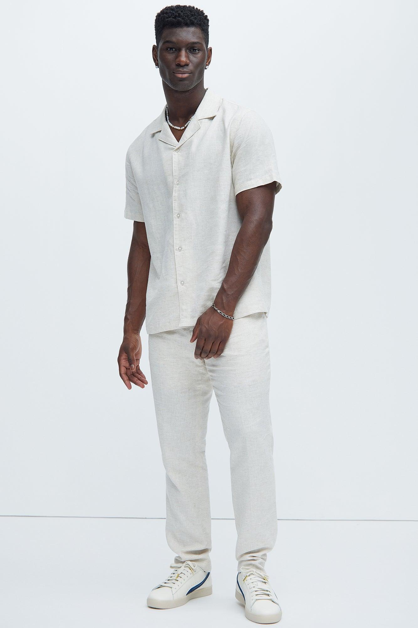 Bahamas Linen Shirt - Oatmeal Product Image