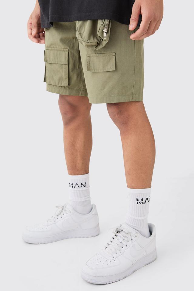 Elasticated Waist Detachable Bag Multi Cargo Pocket Shorts | boohooMAN USA Product Image