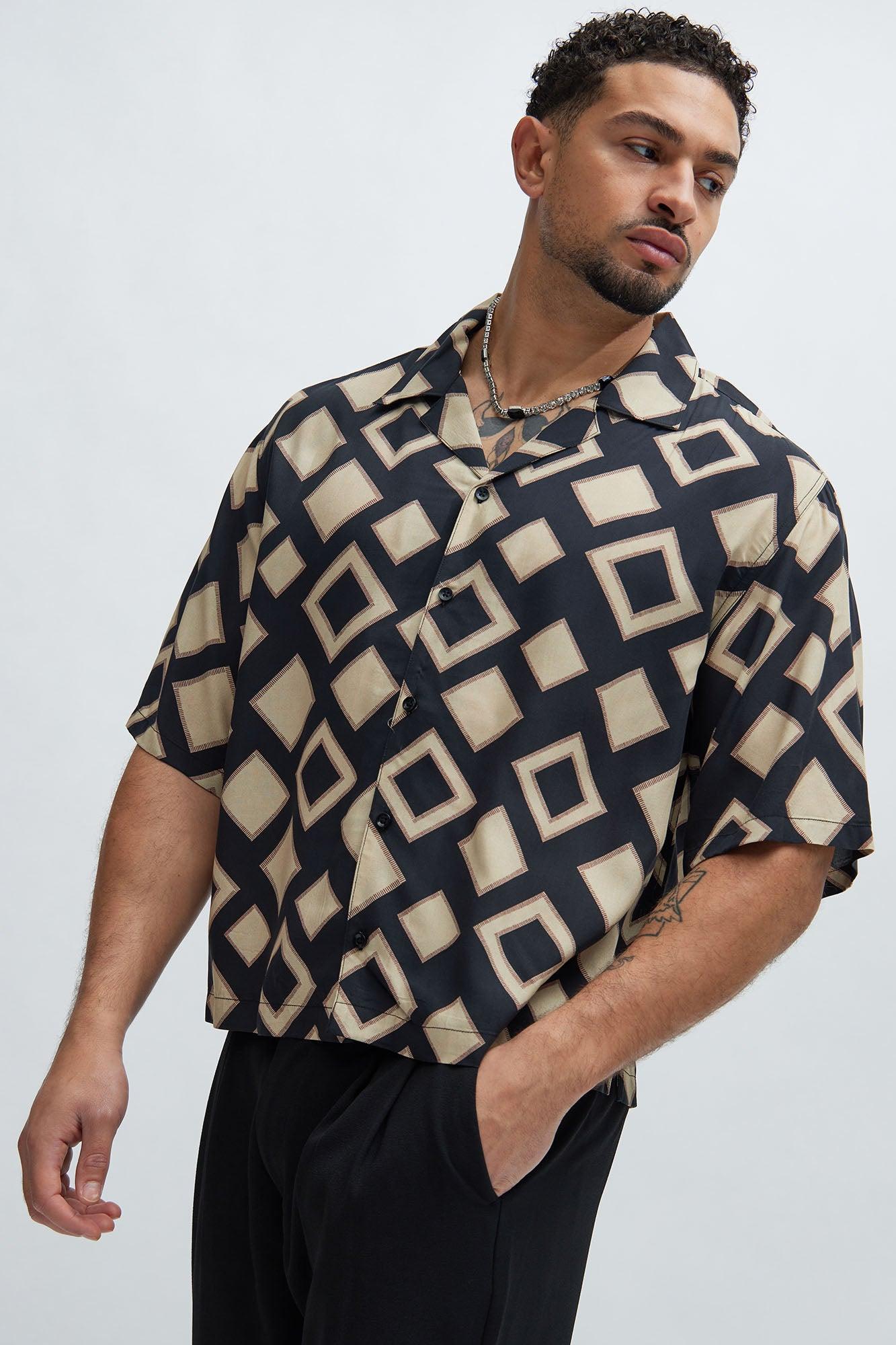 Geo Around Shirt - Black/Brown Product Image