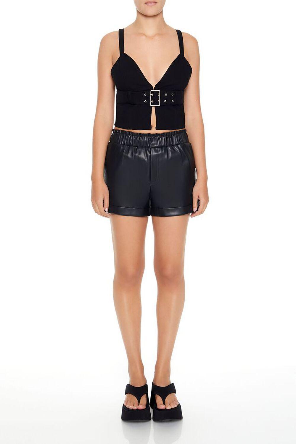 Faux Leather High-Waist Shorts | Forever 21 product image