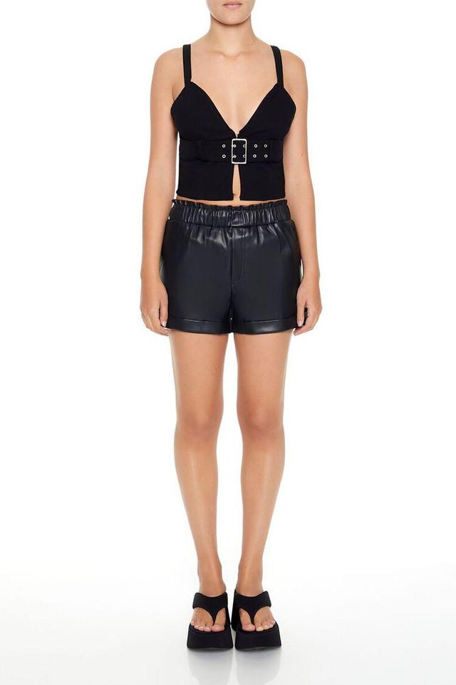 Faux Leather High-Waist Shorts | Forever 21 Product Image