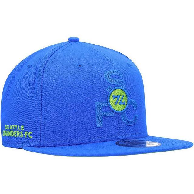 Mens New Era Blue Seattle Sounders FC Kick Off 9FIFTY Snapback Hat Product Image