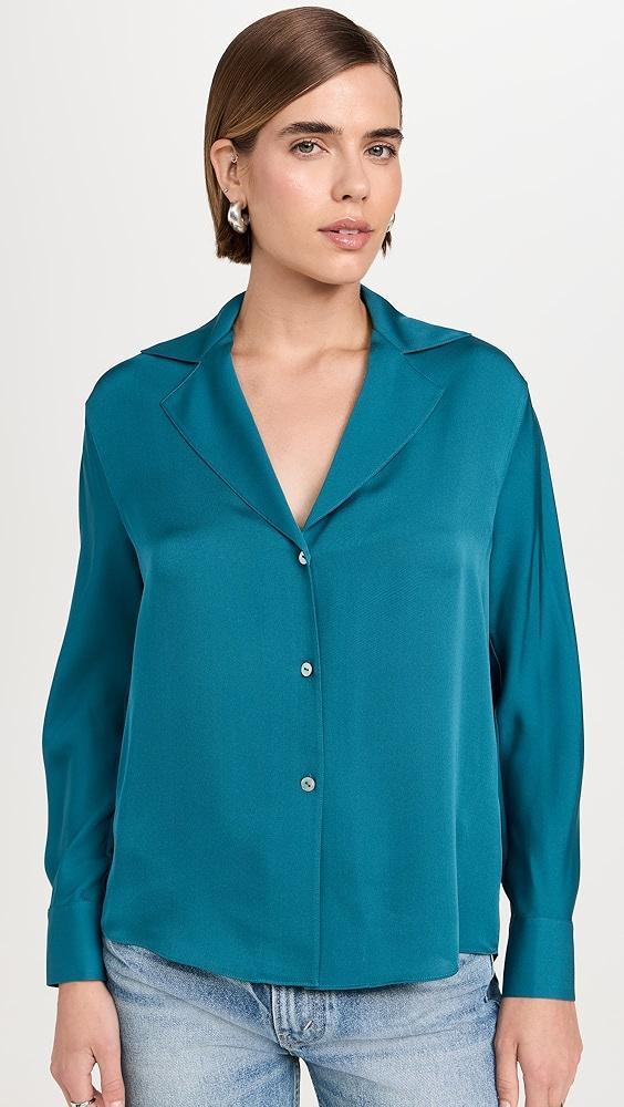 Vince Lapel Collar Blouse | Shopbop Product Image