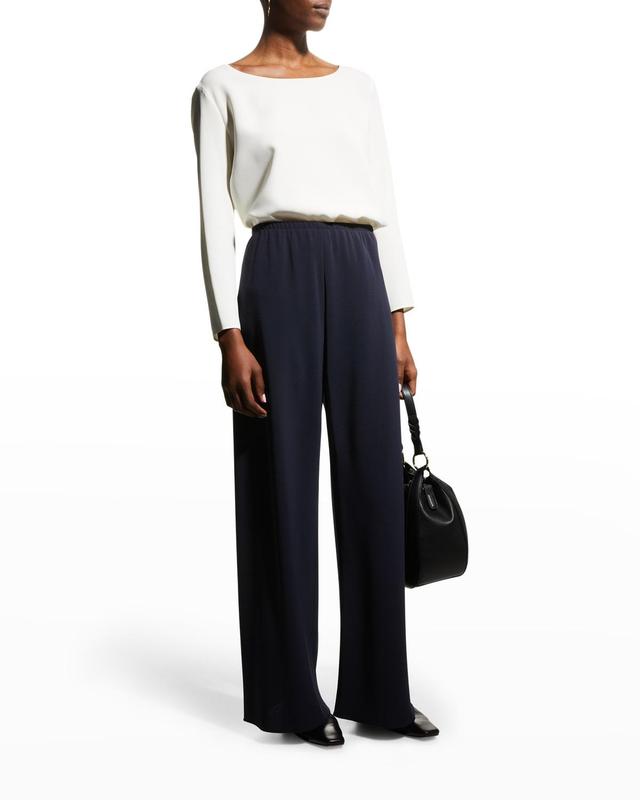 Womens Gala Crepe Wide-Leg Pants Product Image