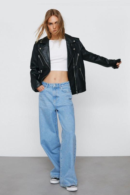 Denim Wide Leg Baggy Jeans Product Image