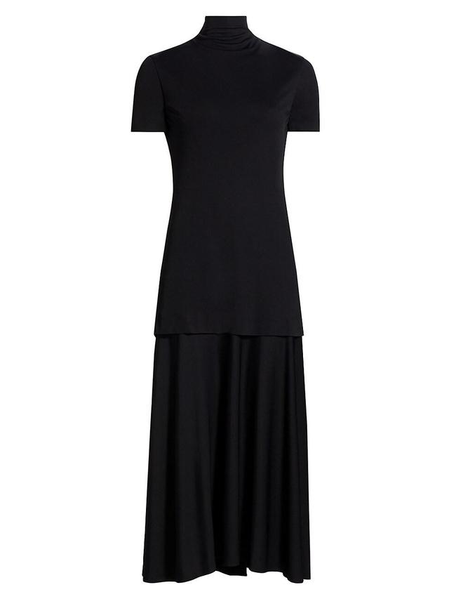 Womens Layered Tie-Back Maxi Dress Product Image