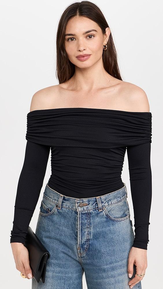 Susana Monaco Off Shoulder Gathered Top | Shopbop Product Image