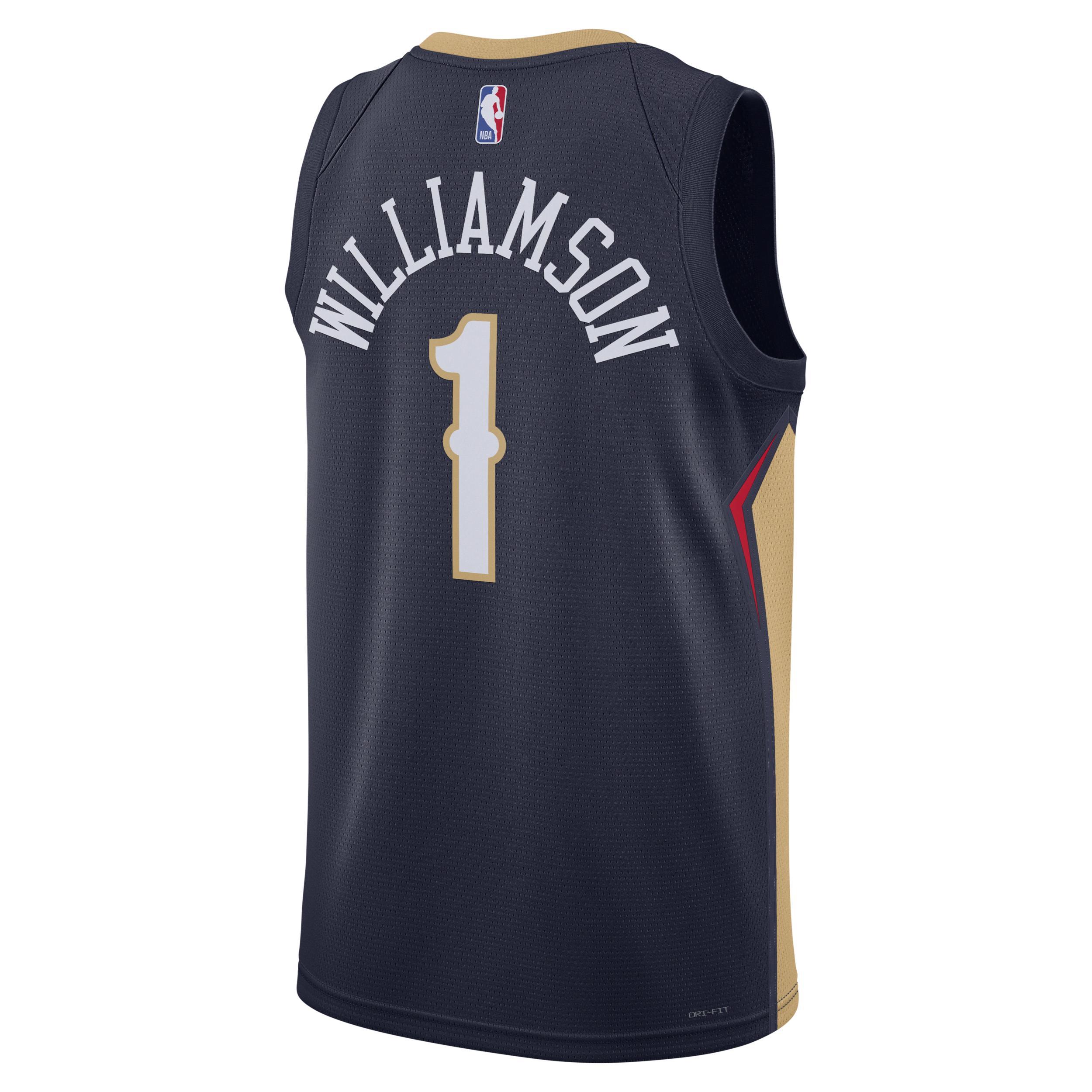 Mens and Womens Nike C.j. McCollum Navy New Orleans Pelicans Swingman Jersey - Icon Edition - Navy Product Image