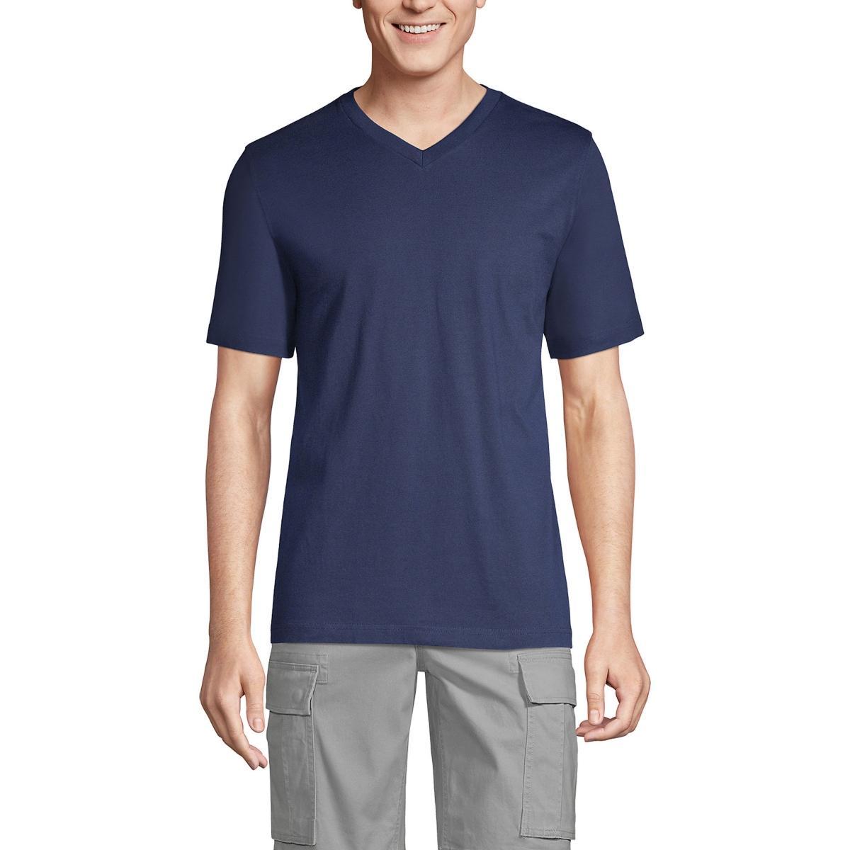 Big & Tall Lands End Super-T V-neck Tee, Mens Product Image