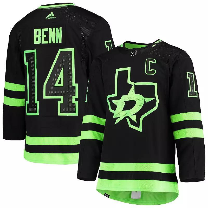 Mens adidas Jamie Benn Black Dallas Stars Alternate Captain Patch Authentic Pro Player Jersey - Black Product Image