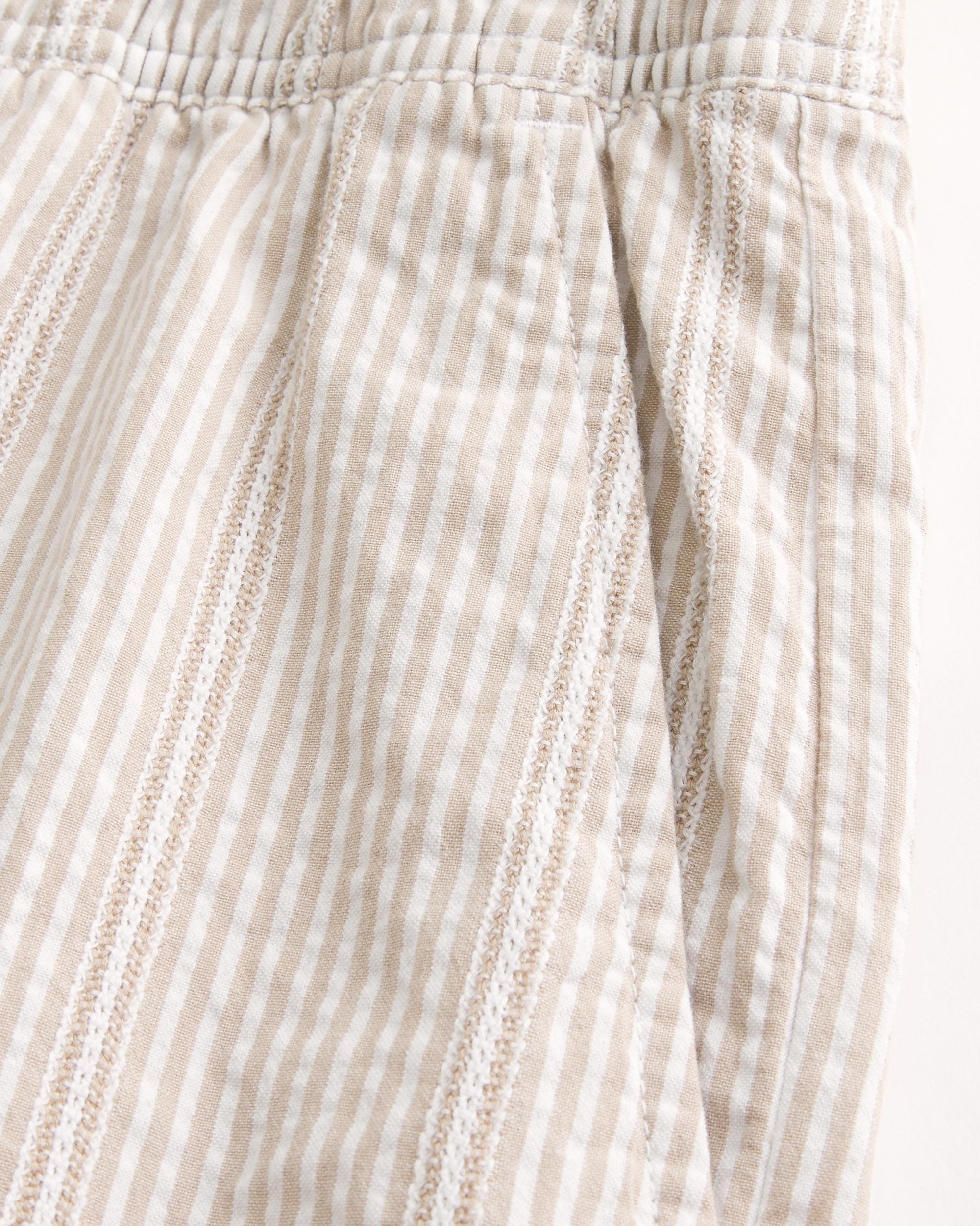 Above-the-Knee Crinkle Cotton Shorts Product Image