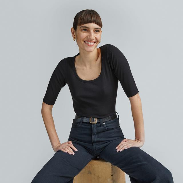 Womens Luxe Rib Scoop-Neck T-Shirt by Everlane Product Image