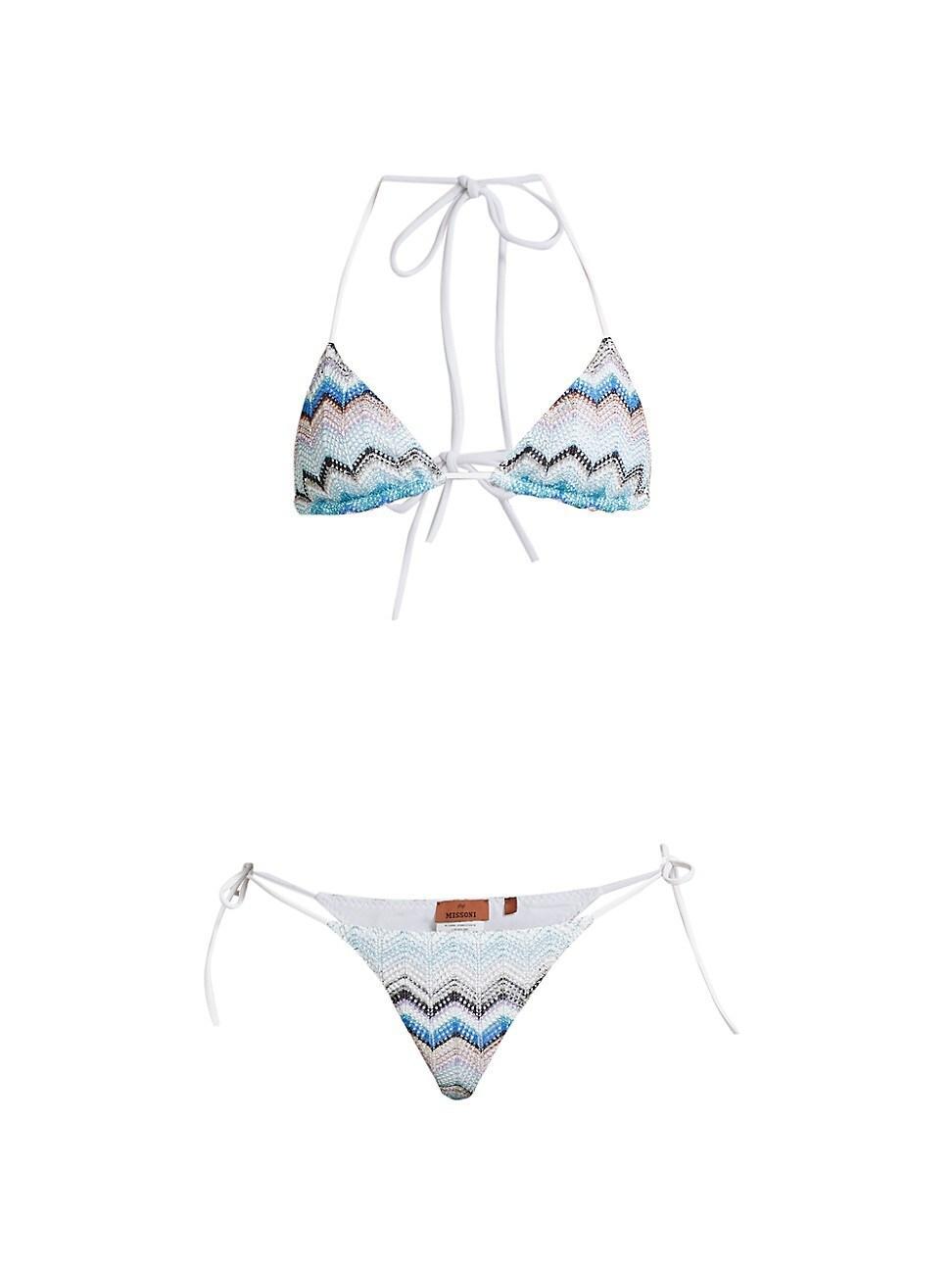 Womens Zigzag Knit Bikini Set Product Image