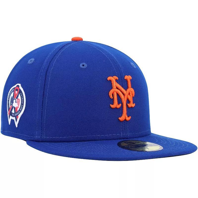 Mens New Era Royal New York Mets 9/11 Memorial Side Patch 59FIFTY Fitted Hat Product Image