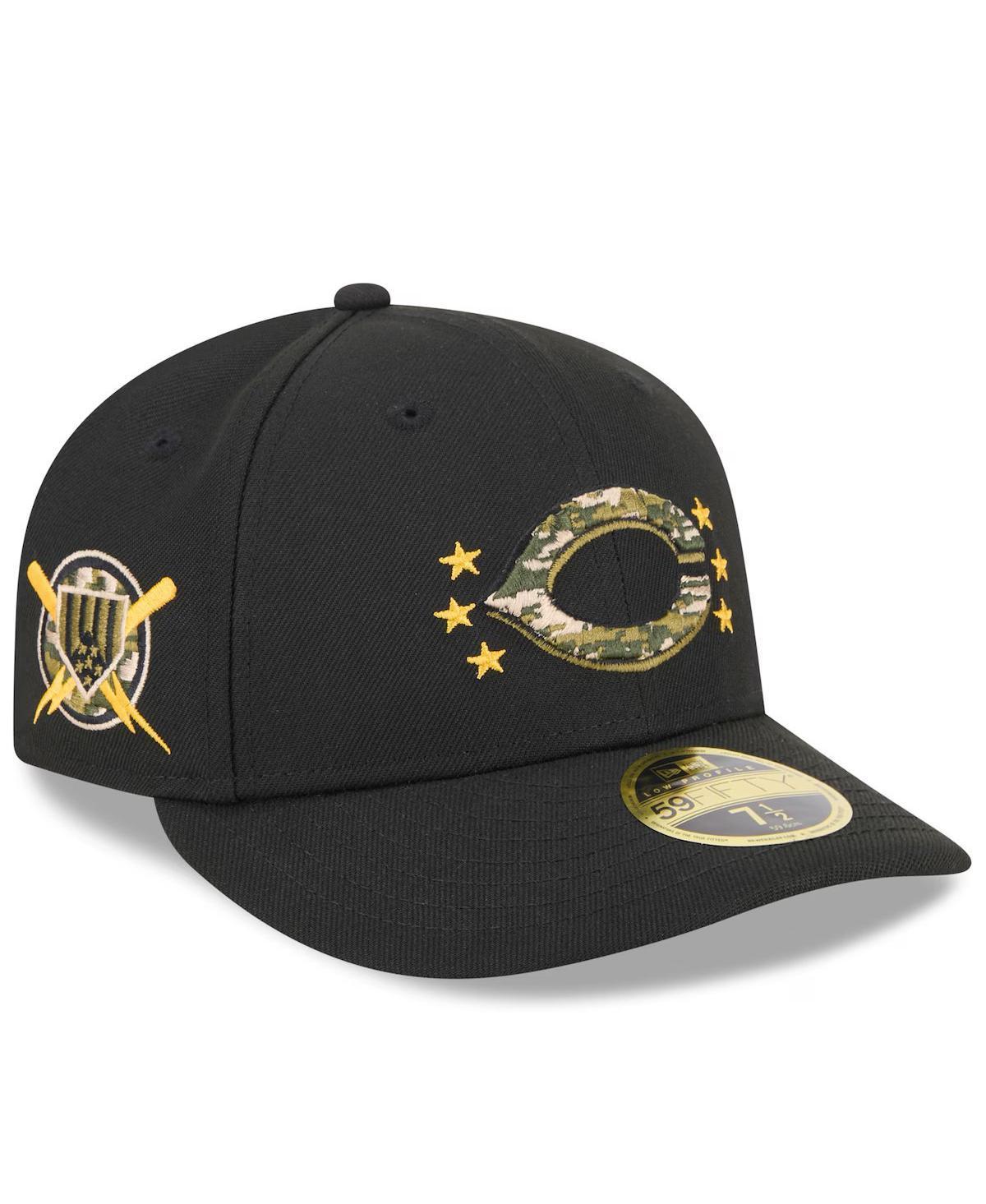 New Era Mens Black Cincinnati Reds 2024 Armed Forces Day Low Profile 59FIFTY Fitted Hat Product Image