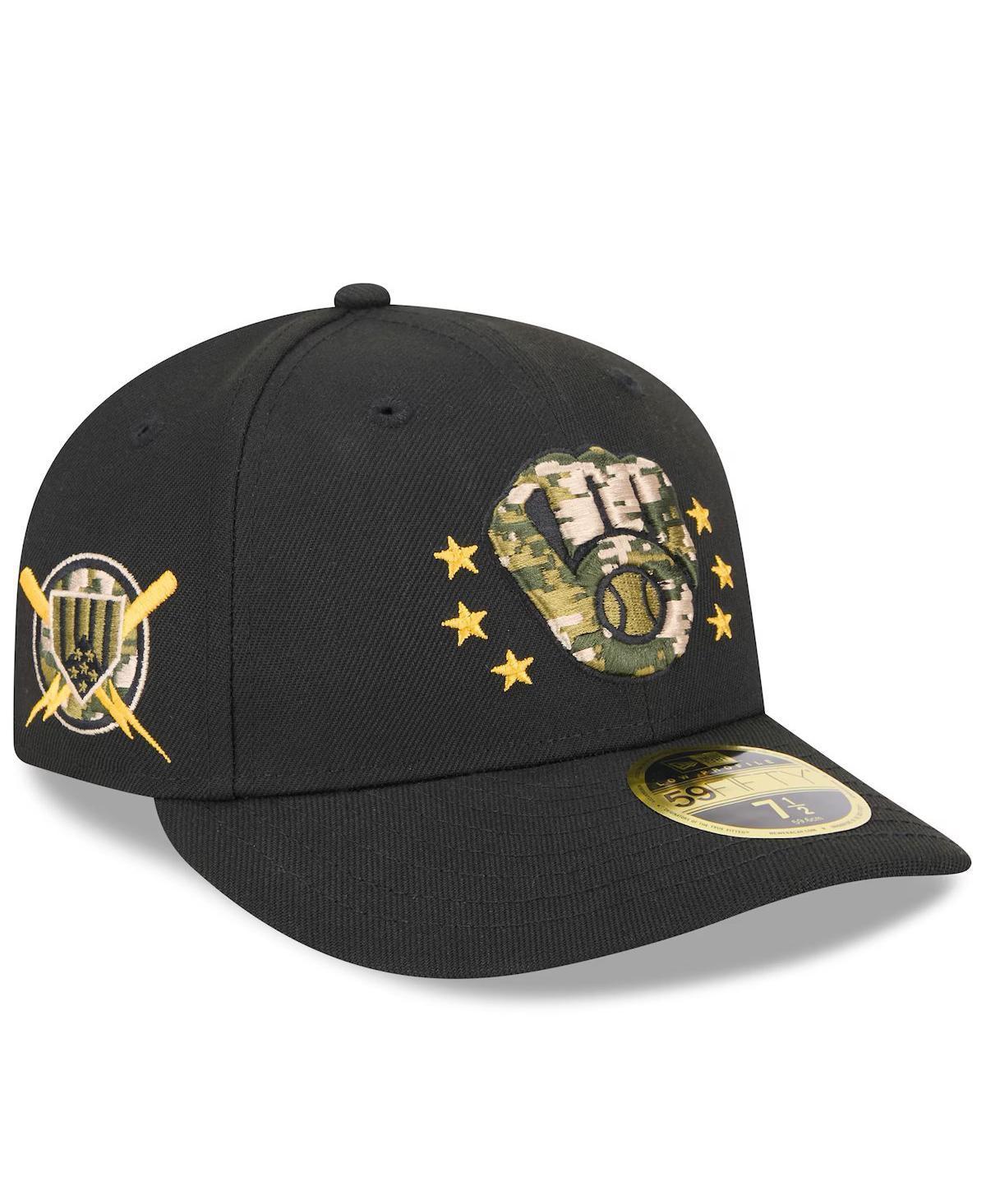 New Era Mens Black Milwaukee Brewers 2024 Armed Forces Day Low Profile 59FIFTY Fitted Hat Product Image