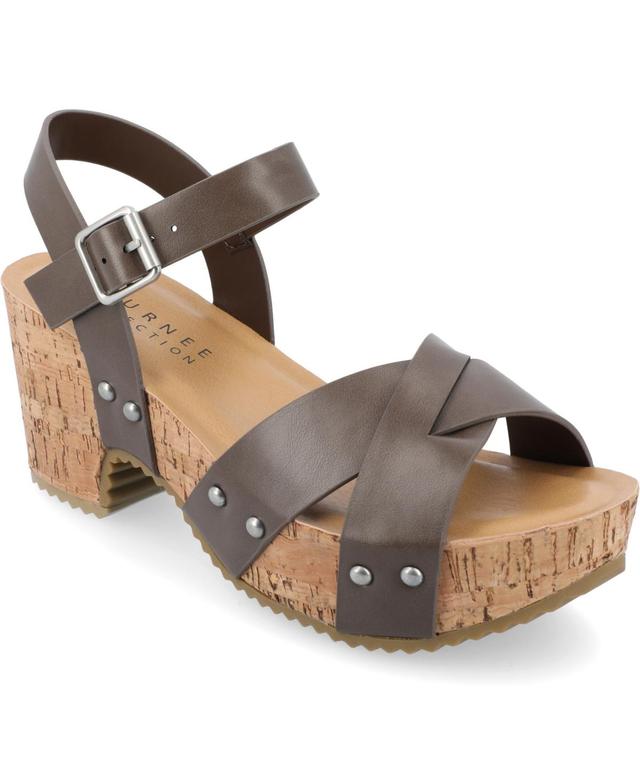 Journee Collection Valentina Womens Platform Sandals Product Image