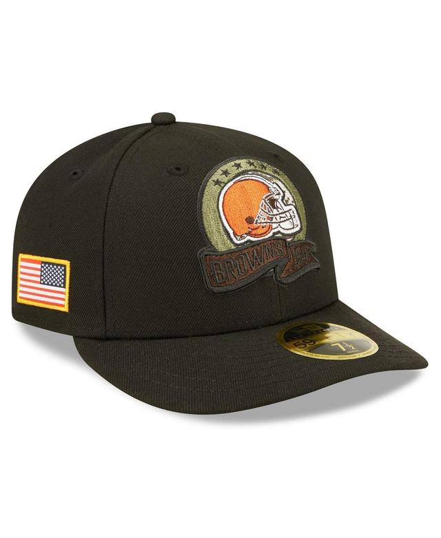 Mens New Era Black Cleveland Browns 2022 Salute To Service Low Profile 59FIFTY Fitted Hat Product Image