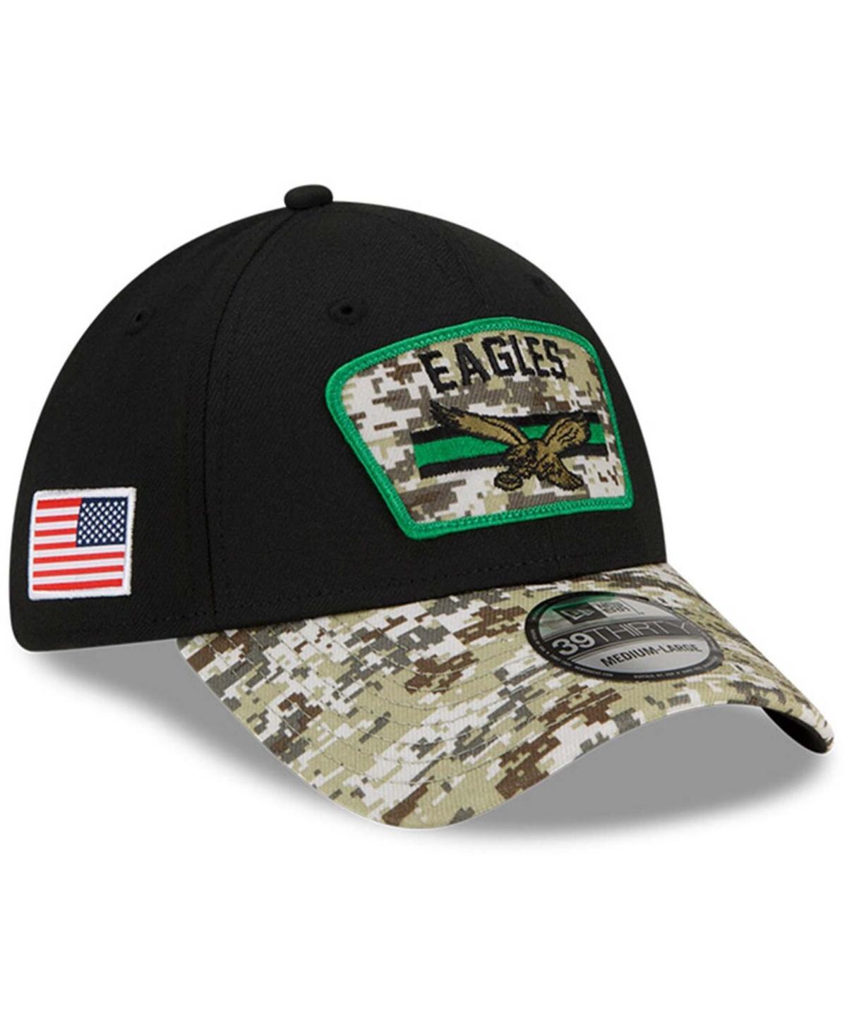 Mens New Era /Camo Philadelphia Eagles 2021 Salute To Service Historic Logo 39THIRTY Flex Hat Product Image