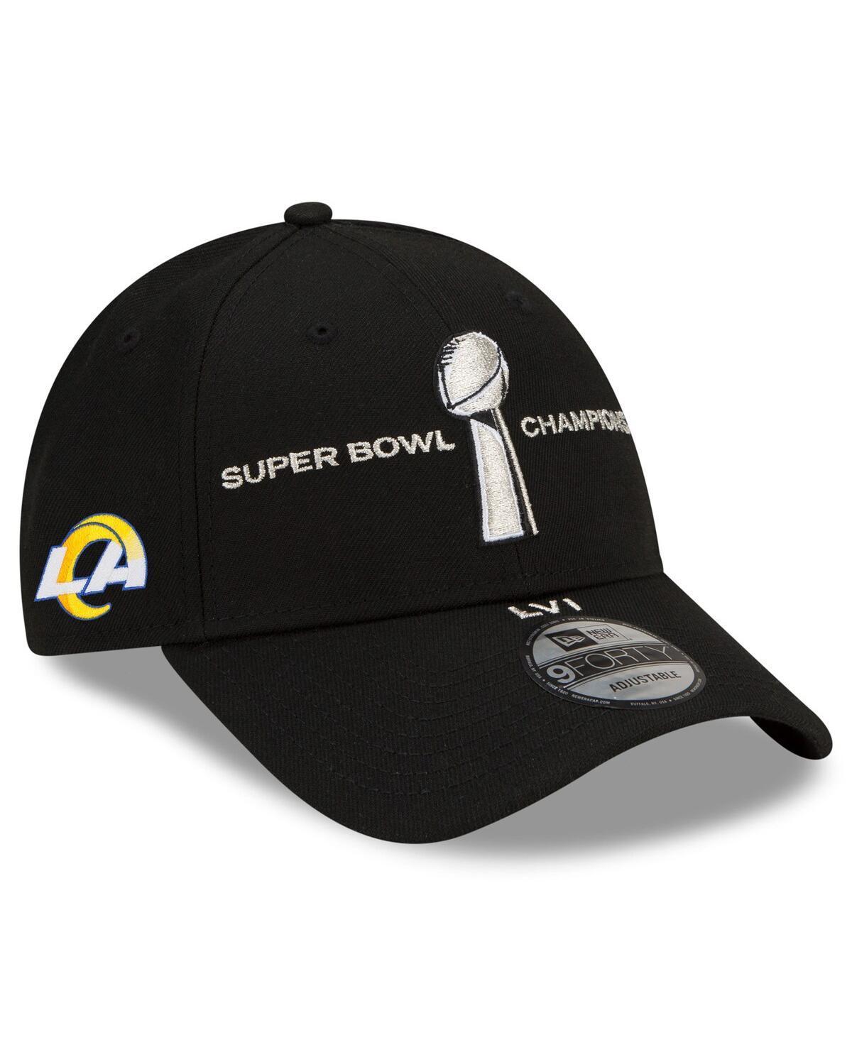 Mens New Era Black Los Angeles Rams Super Bowl Lvi Champions Parade 9FORTY Snapback Adjustable Hat Product Image