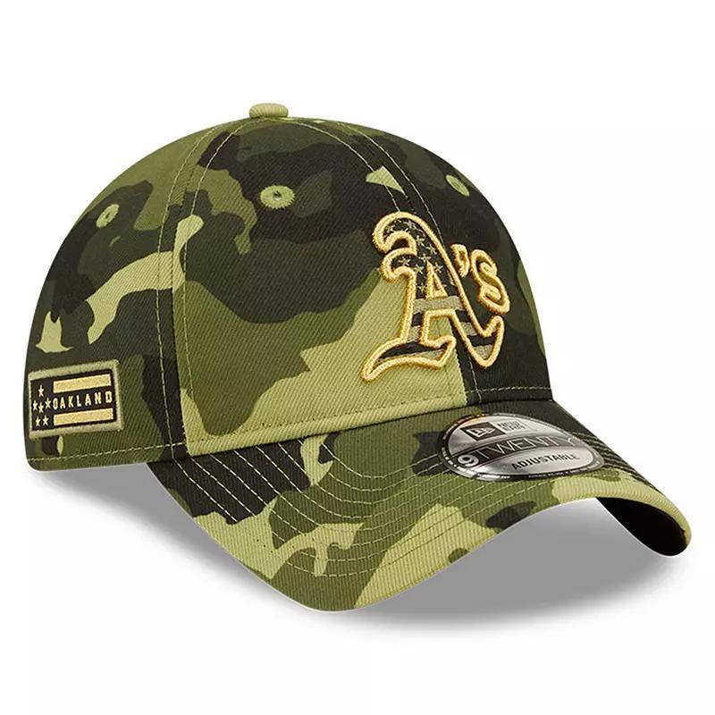 Mens New Era Camo Oakland Athletics 2022 Armed Forces Day 9TWENTY Adjustable Hat Product Image