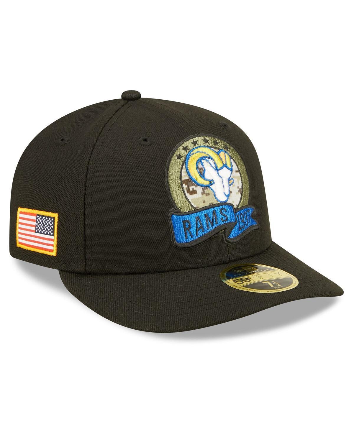 Mens New Era Black Los Angeles Rams 2022 Salute To Service Low Profile 59FIFTY Fitted Hat Product Image