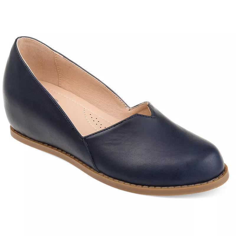 Journee Collection Val Womens Wedge Loafers Blue Product Image