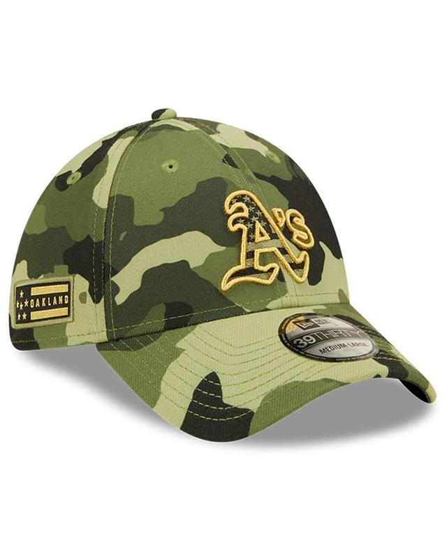 Mens New Era Camo Oakland Athletics 2022 Armed Forces Day 39THIRTY Flex Hat Product Image