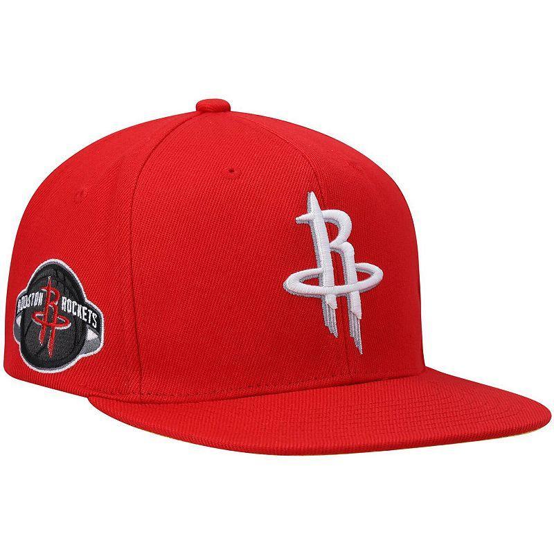 Mens Mitchell & Ness Houston Rockets Core Side Snapback Hat Product Image