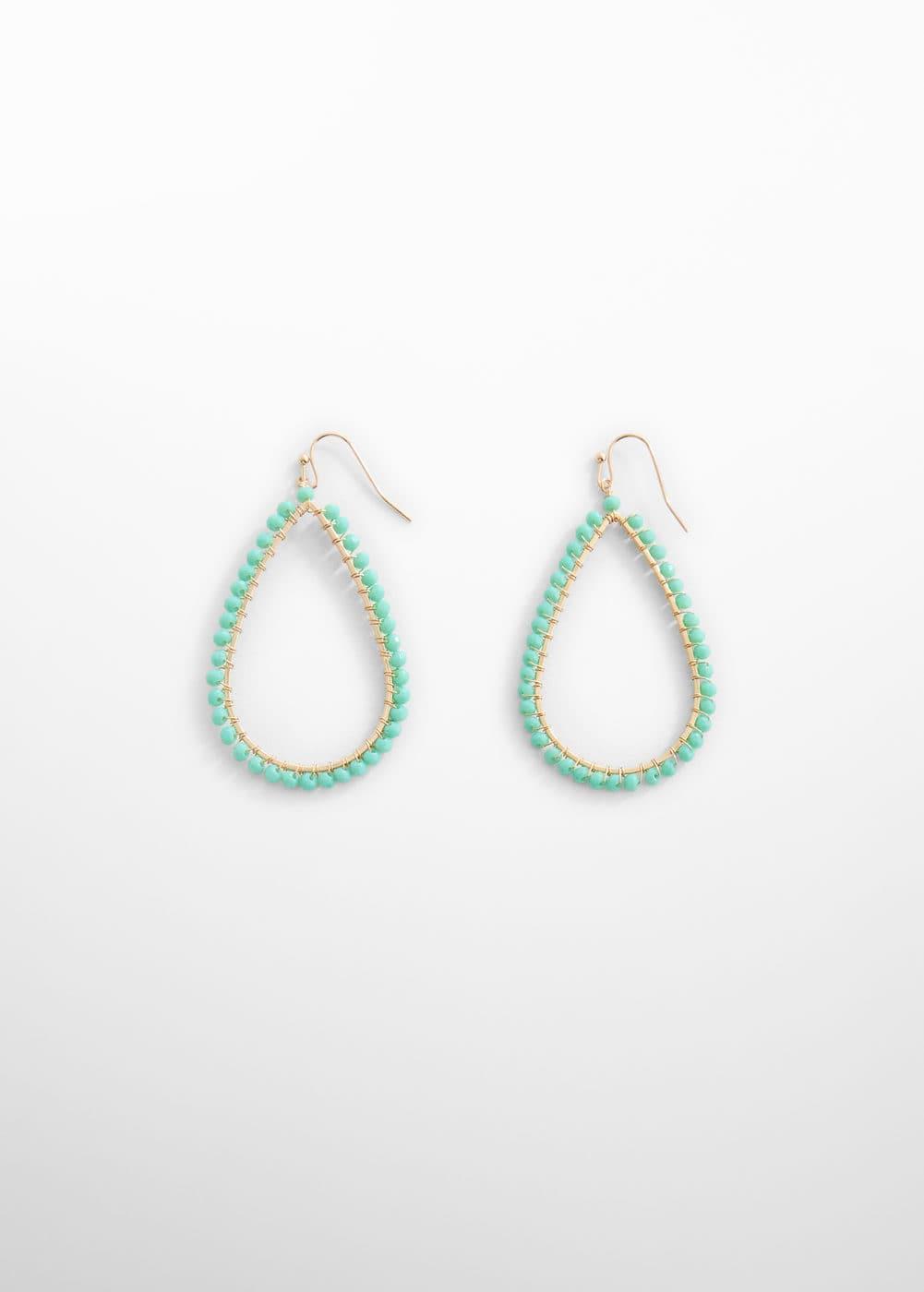 MANGO - Oval bead earrings - One size - Women Product Image