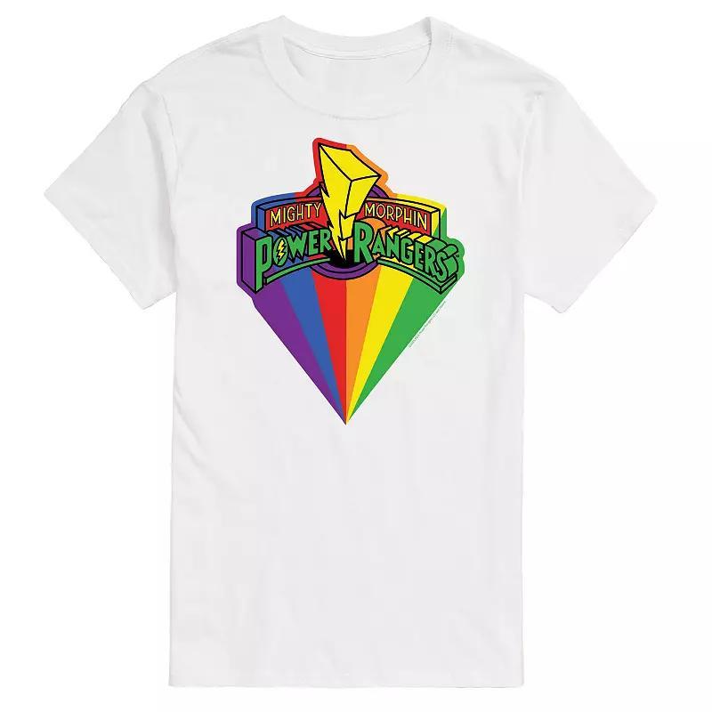 Mens Power Rangers Retro Pride Logo Graphic Tee Product Image