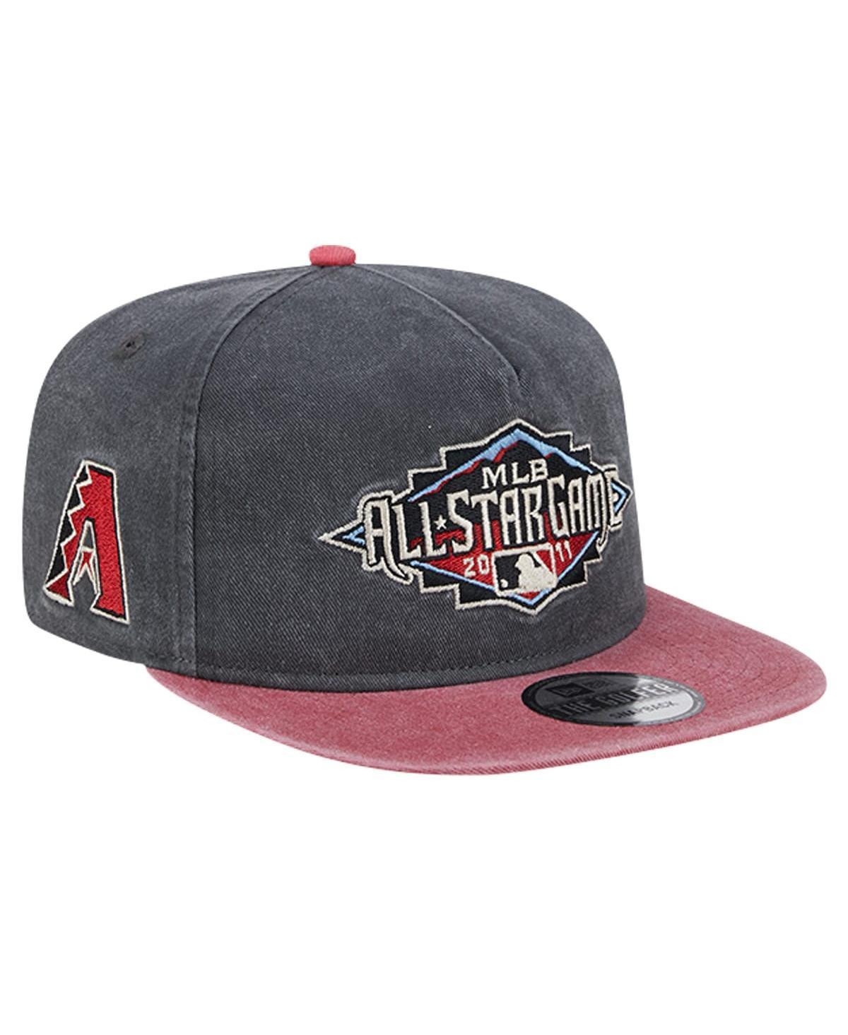 New Era Mens Black/Red Arizona Diamondbacks 2011 Mlb All-Star Game Pigment Dye Golfer Snapback Hat Product Image