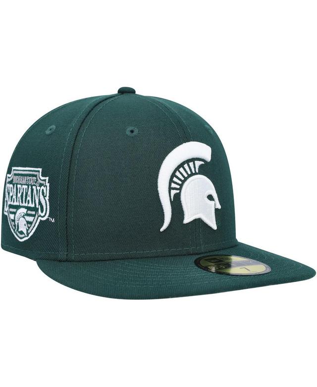 Mens New Era Green Michigan State Spartans Patch 59FIFTY Fitted Hat Product Image